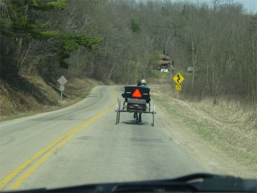 slowly she creeps up behind the unsuspecting amish...
